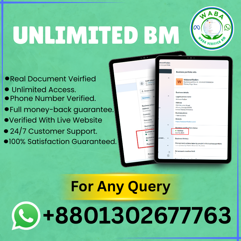 Buy Verified BM Unlimited | Facebook Business Manager Unlimited Access